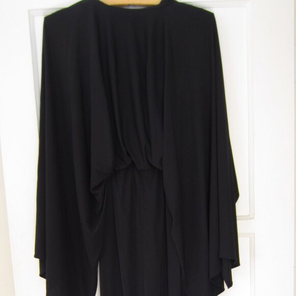 NWT HALSTON Black Cape Jumpsuit Sz 10 Classy - Picture 13 of 16